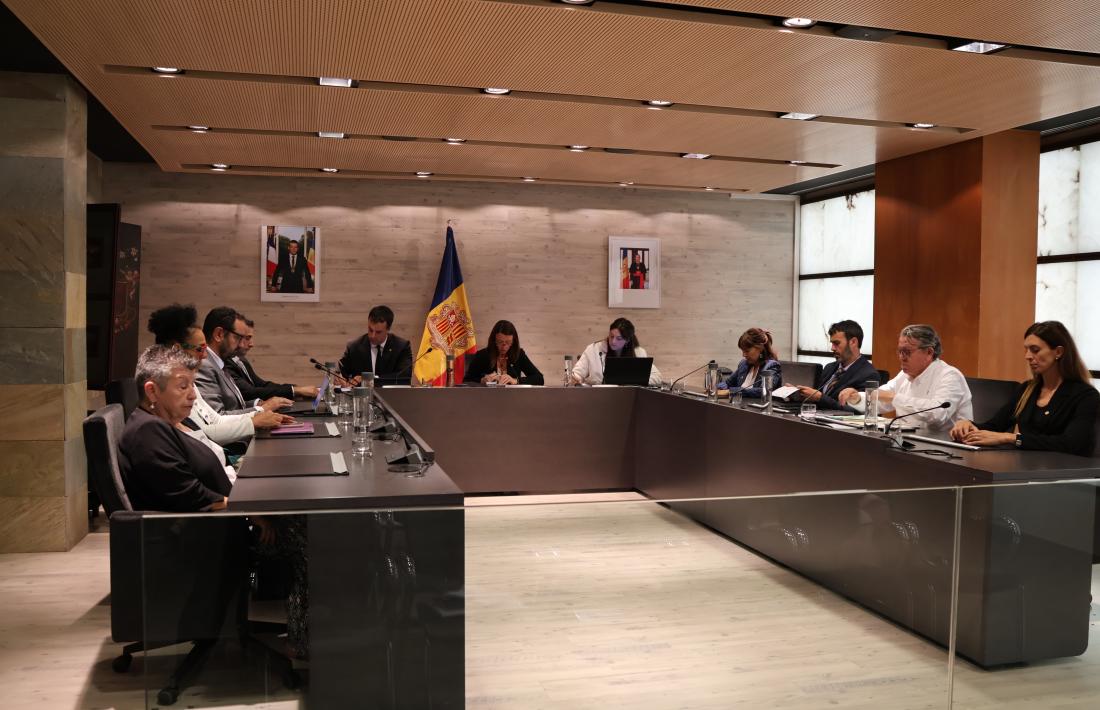 Un moment de la sessió de consell de Comú d’Ordino, avui.