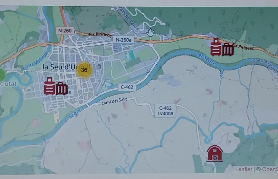 Imatge del mapa interactiu habilitat per la formació anticapitalista. 