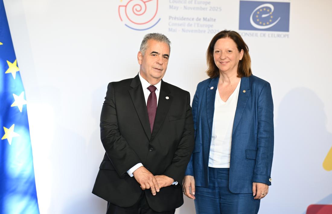 La secretària d'Estat d'Afers Socials, Ester Cervós, i el ministre d'Afers Socials de Malta, Michael Falzon.