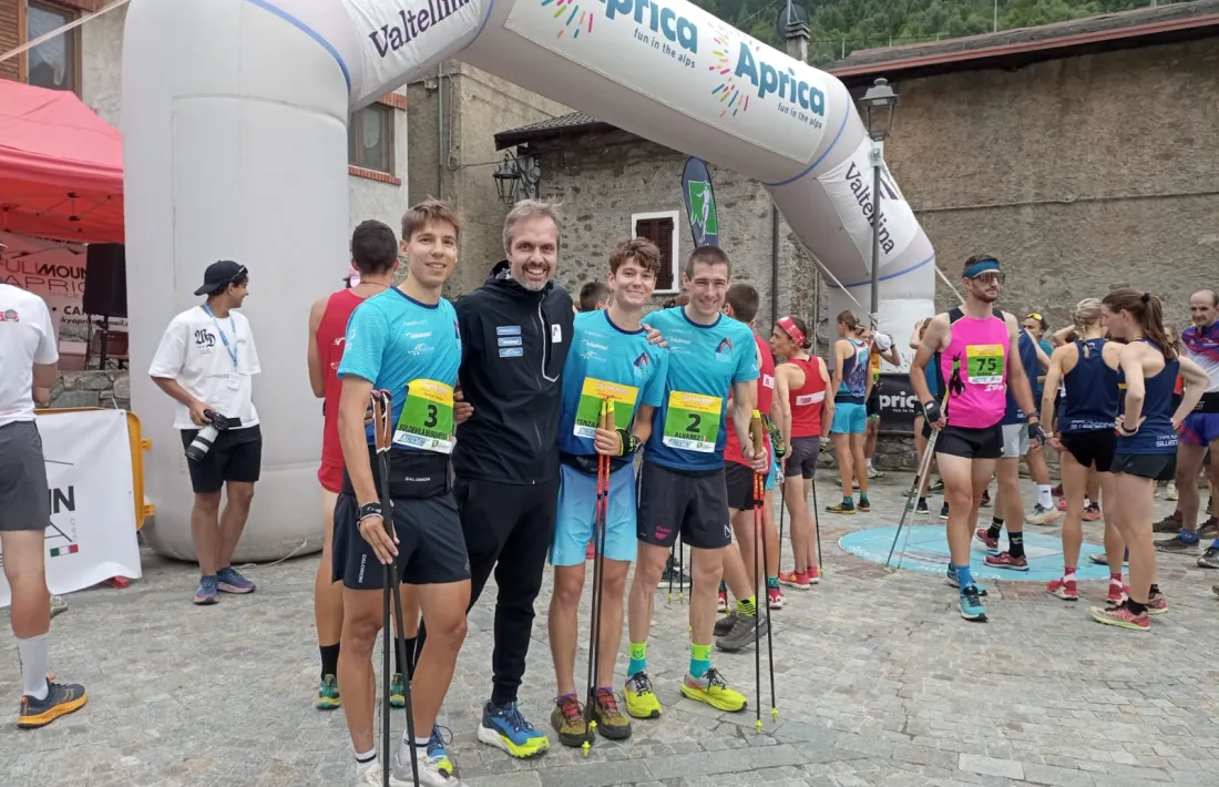 Soldevila, Tenza i Ponce amb el seleccionador Fabrizio Gravina.
