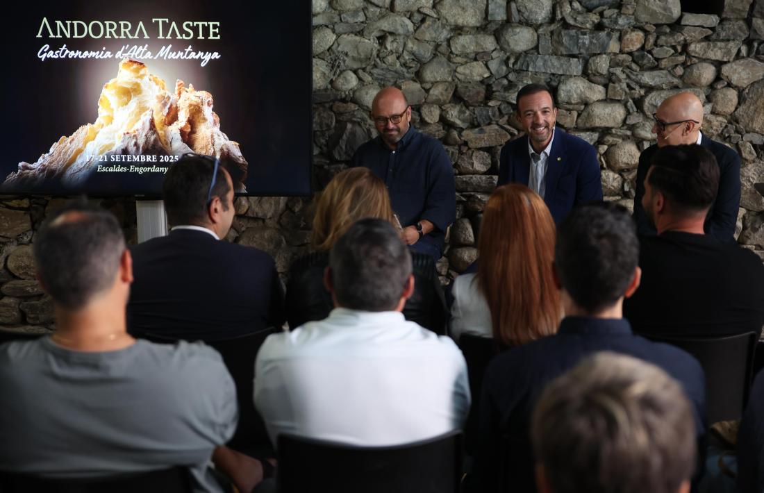 Un moment de la presentació a Cal Paleta, aquest matí.