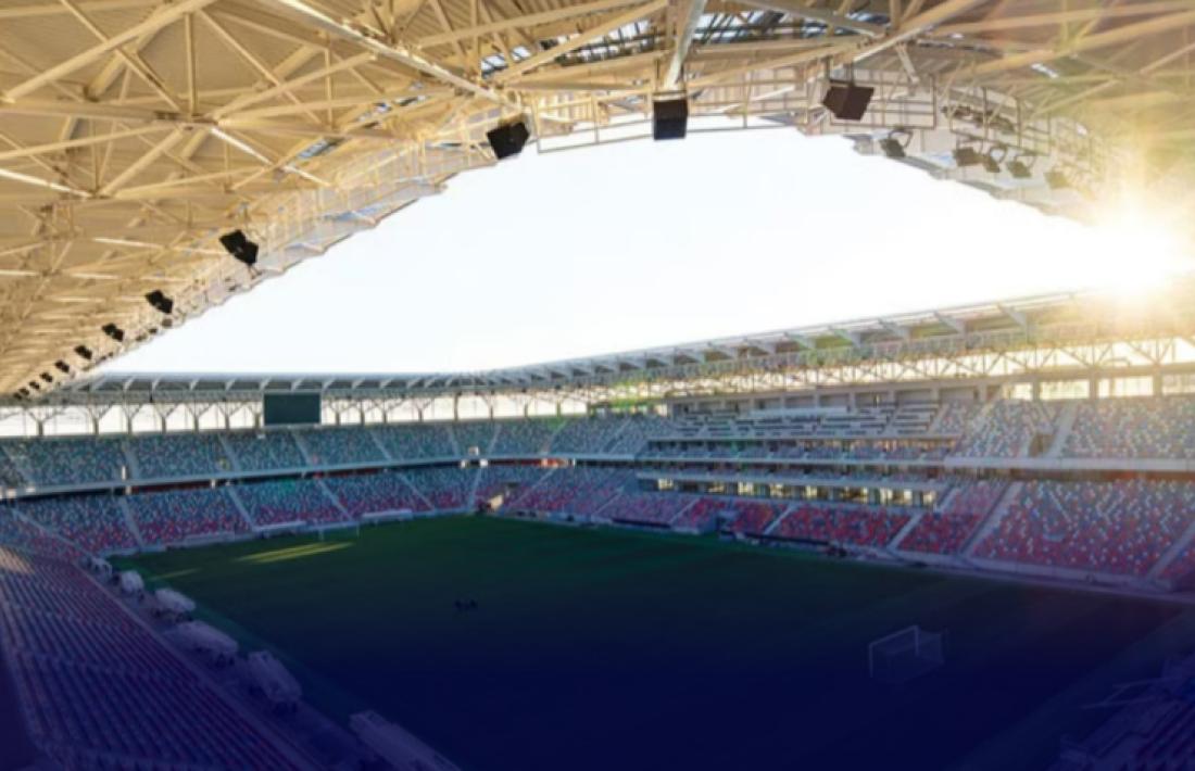 L’aspecte que ofereix l’Stadionul Steaua de Bucarest.
