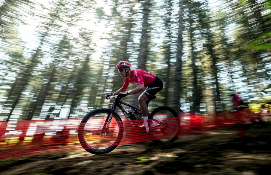 Un dels participants a la Copa del Món de BTT.