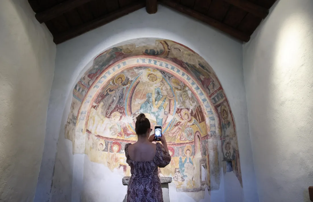 Còpia del conjunt mural d’Engolasters: l’original es conserva al MNAC.