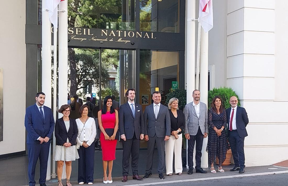 La delegació andorrana a Mònaco.