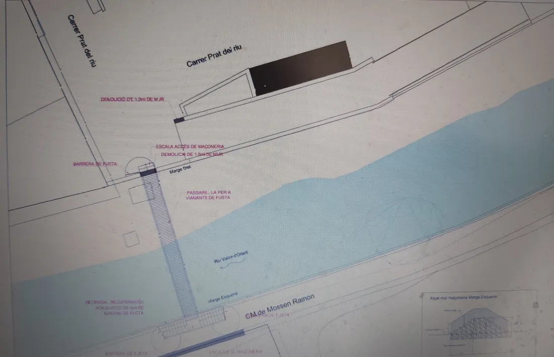 El plànol de la futura passarel·la.