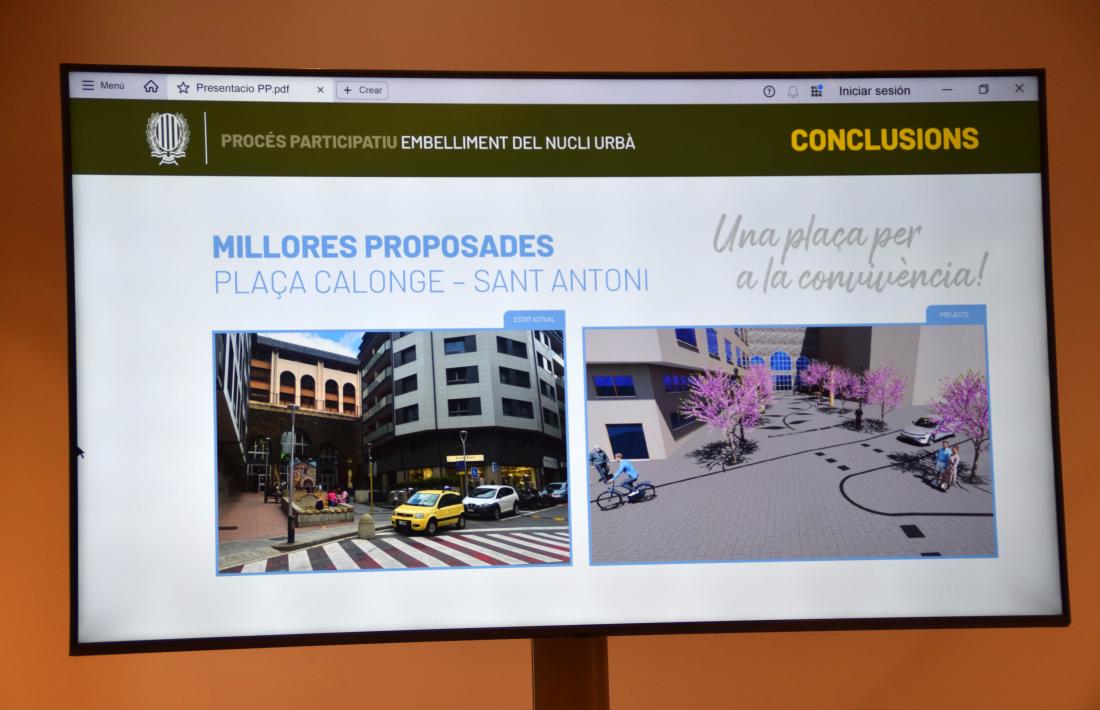 El projecte de remodelació que vol executar el Comú a la plaça Calonge.
