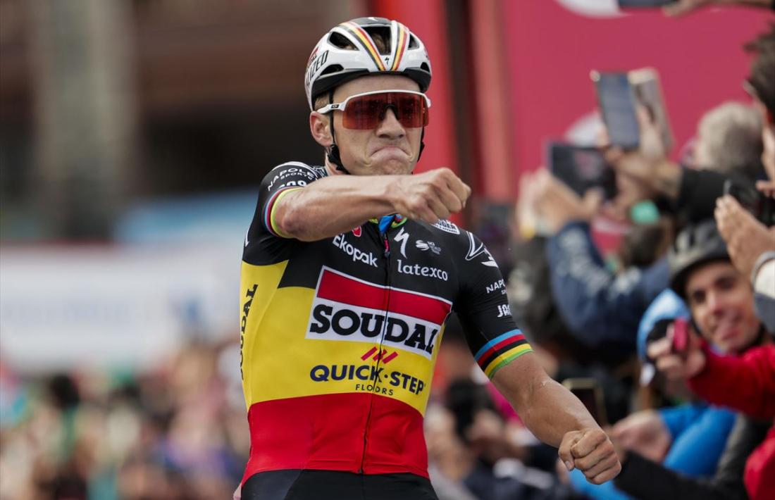 Remco Evenepoel, a Arinsal, en una edició anterior de la ronda ciclista espanyola.