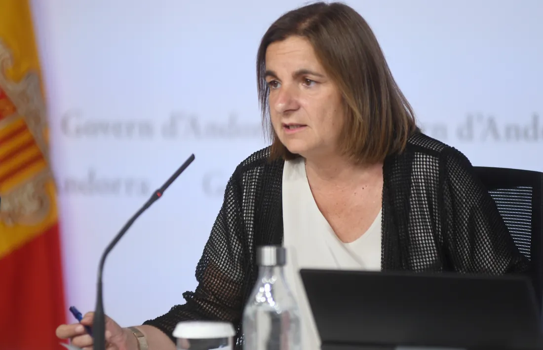 La ministra d’Afers Socials, Trini Marín, en una compareixença.