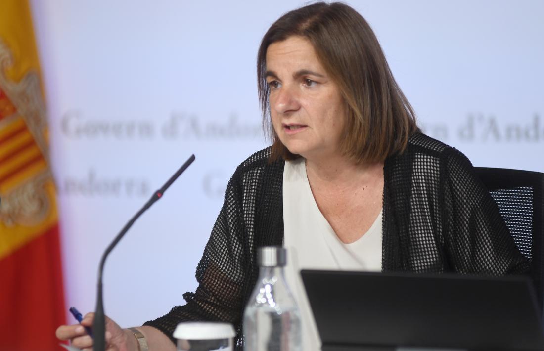La ministra d’Afers Socials, Trini Marín, en una compareixença.