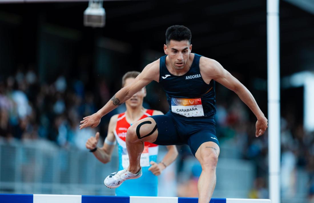 Nahuel Carabaña, a la prova dels 3.000 obstacles d’Oordegem.