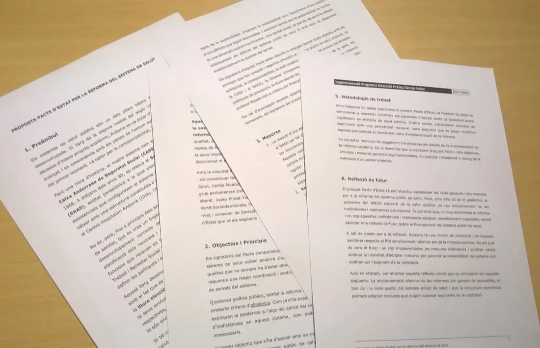 El Govern oficialitza la proposta de pacte per la reforma de la sanitat