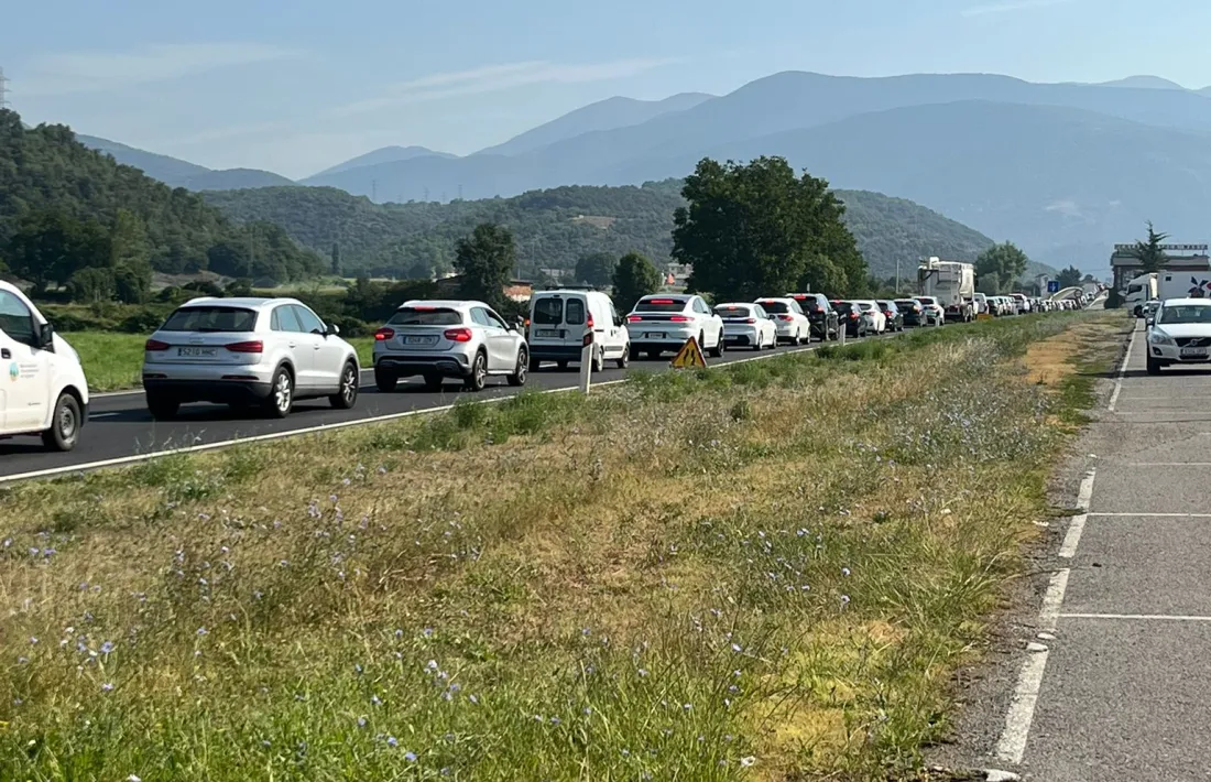 Les retencions per accedir a la Seu d'Urgell.