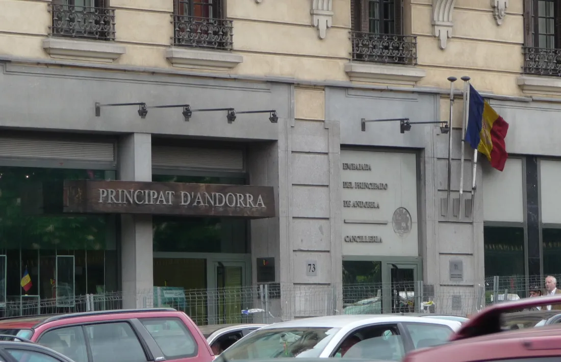 L'edifici de l'ambaixada d'Andorra a Madrid.