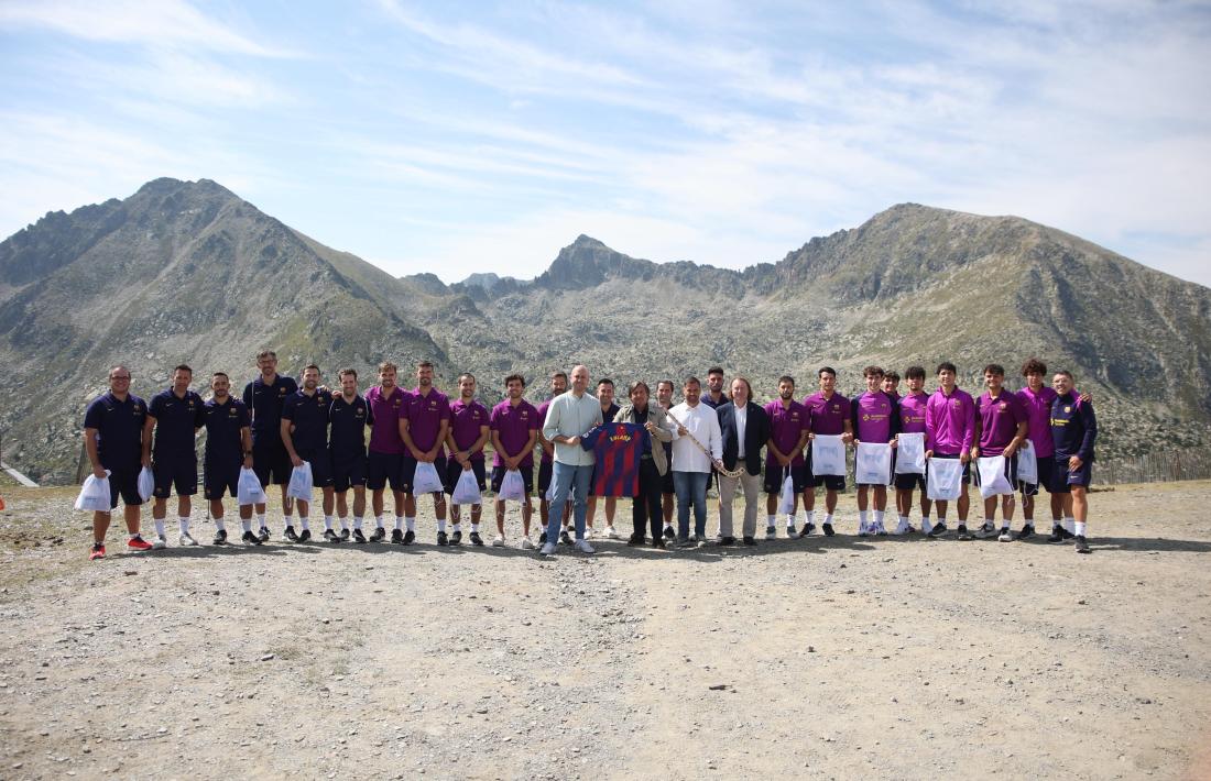 El Barça d'hoquei patins va visitar ahir al matí Solanelles.