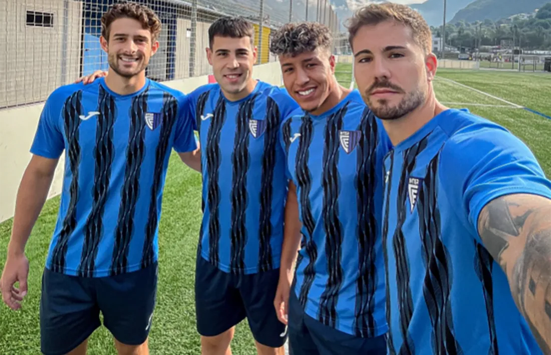 Pochettino fill, David López, Faysal i 'Kaxe', amb l'Inter Escaldes.