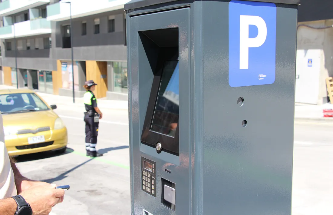 Un parquímetre d'Andorra la Vella.