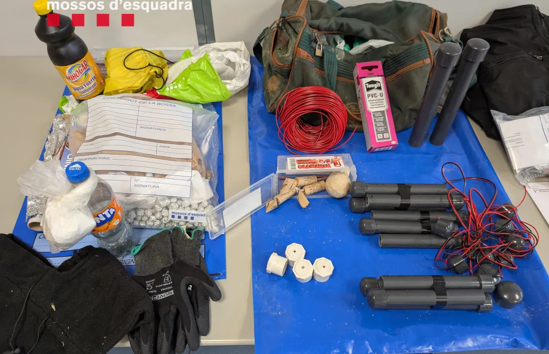 El material comissat pels mossos,