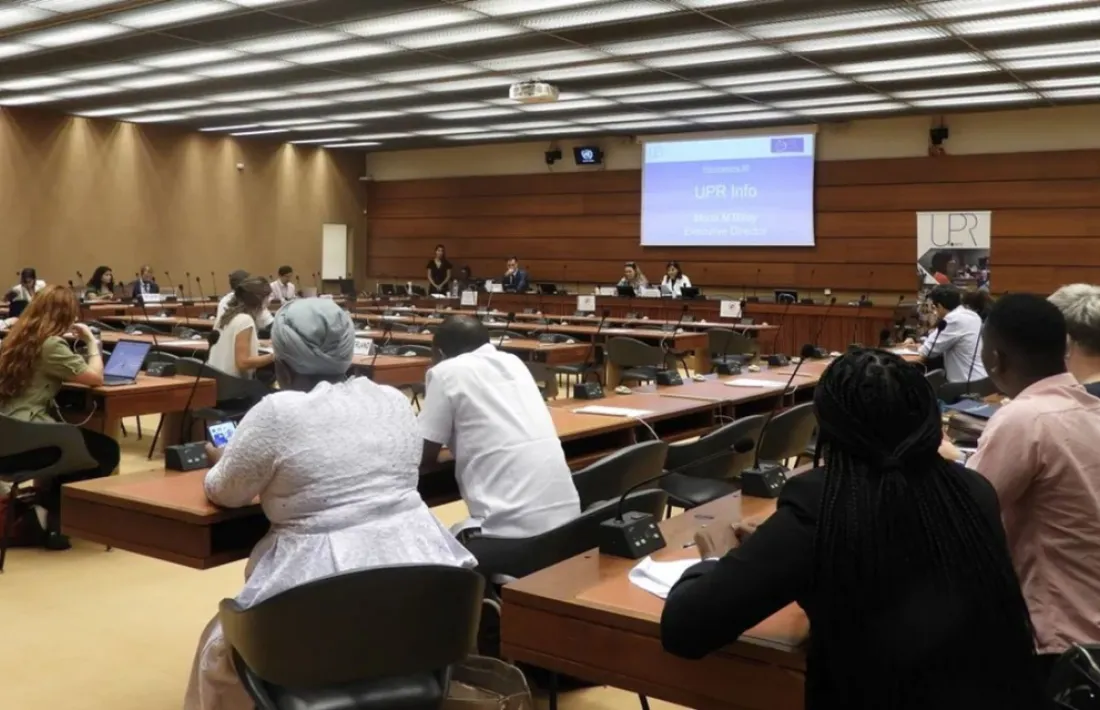 Un moment del a pre sessió a l'ONU.