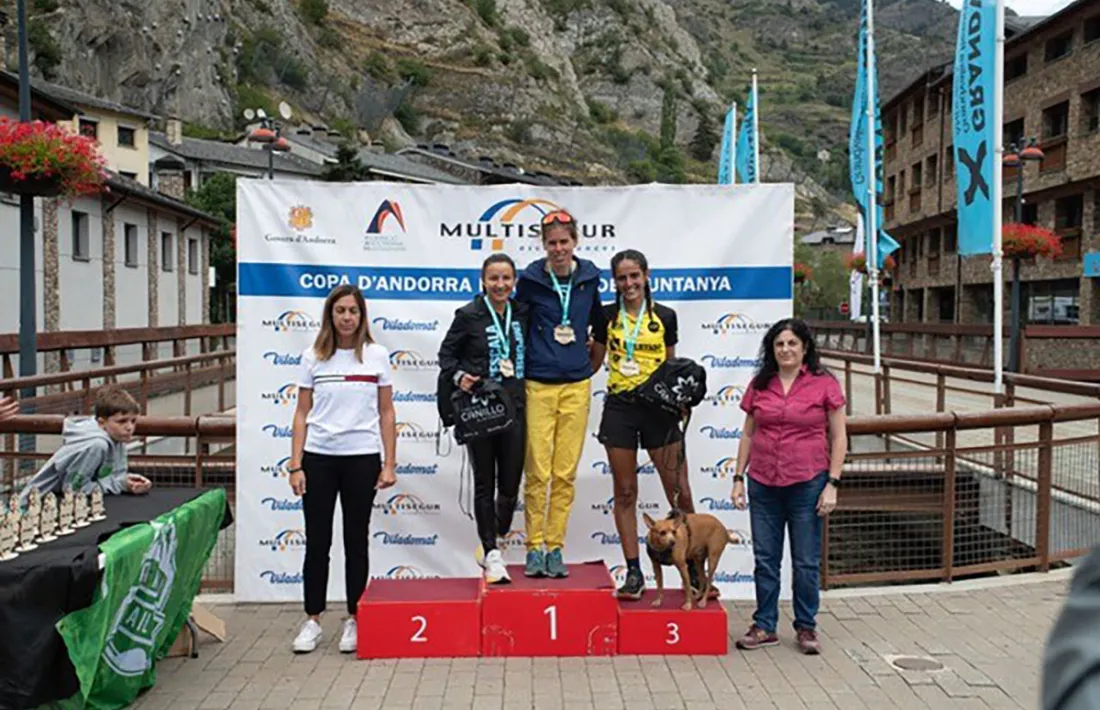 Laura Orgué, al podi de la prova dels 25 de la Canillo Trail Race.