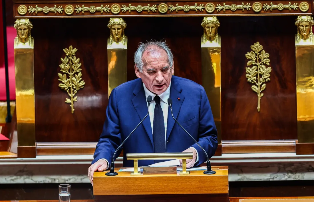 François Bayrou durant la seva intervenció a l’Assemblea Nacional.