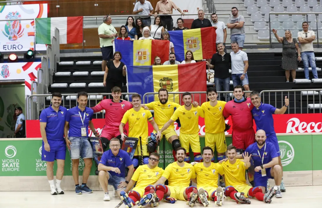 La selecció, de celebració.