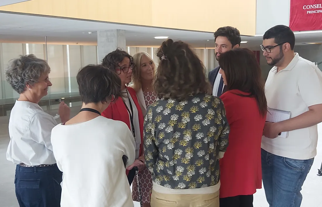 Judith Casal amb la subsíndica i parlamentaris demòcrates i de Concòrdia.