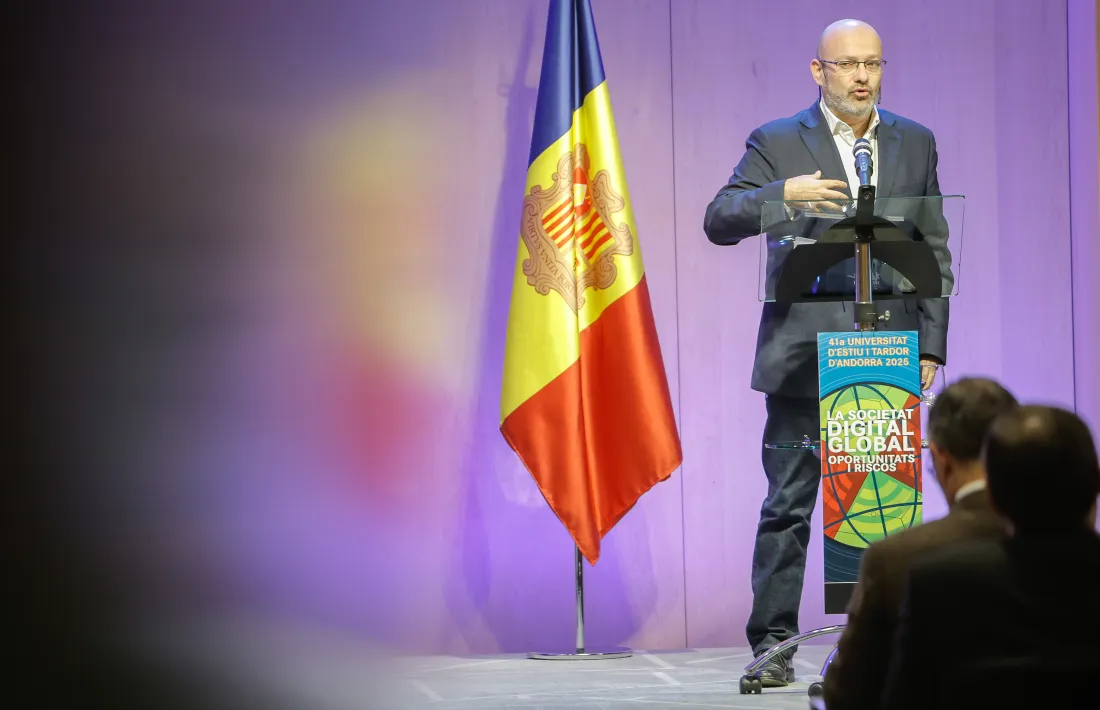 Josep Lluís Martí, el primer ponent de la Universitat d'estiu-tardor que ha arrencat avui.