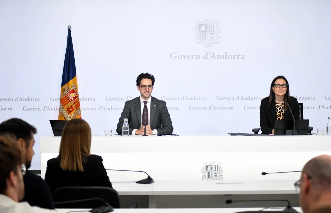 Casal i Molné en roda de premsa.