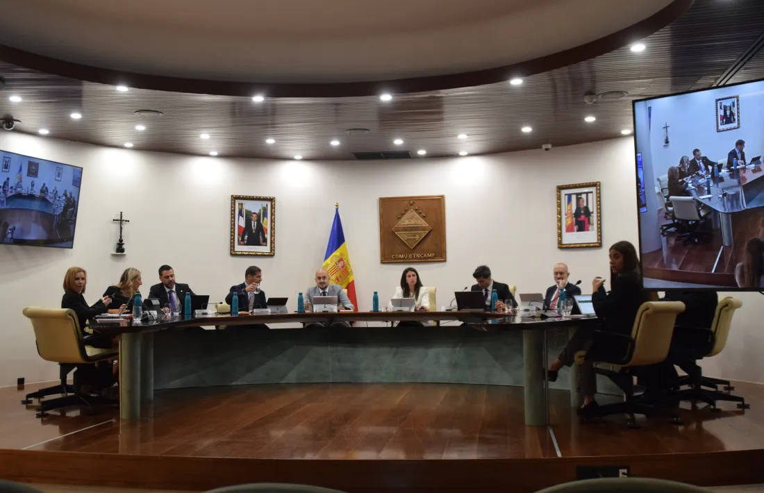 Un moment de la sessió de consell de Comú celebrada aquesta tarda.