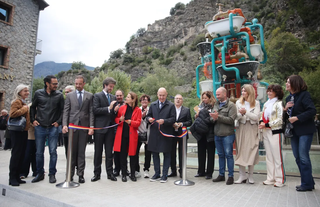 Inauguració oficial del Projecte Caldes, avui a la placeta del Madriu.