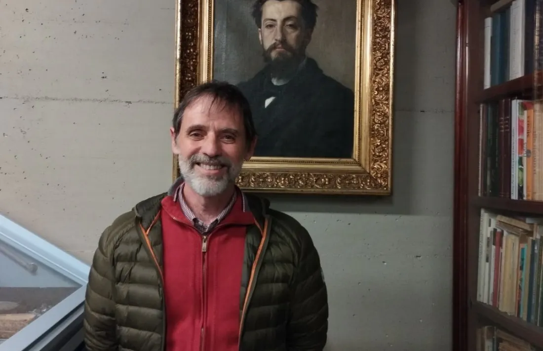 Gascón, amb el retrat 'perdut' de Zulueta. 