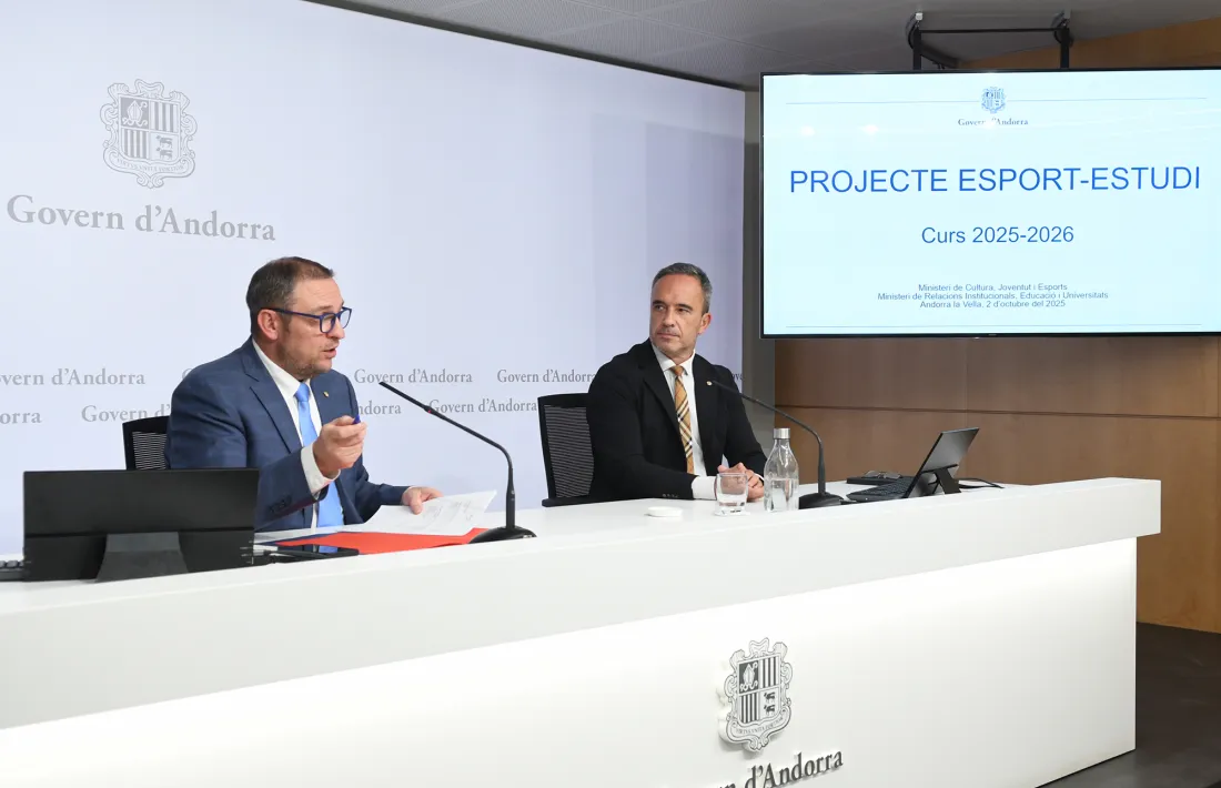Josep Anton Bardina i Alain Cabanes, a la presentació d’esport-estudi.