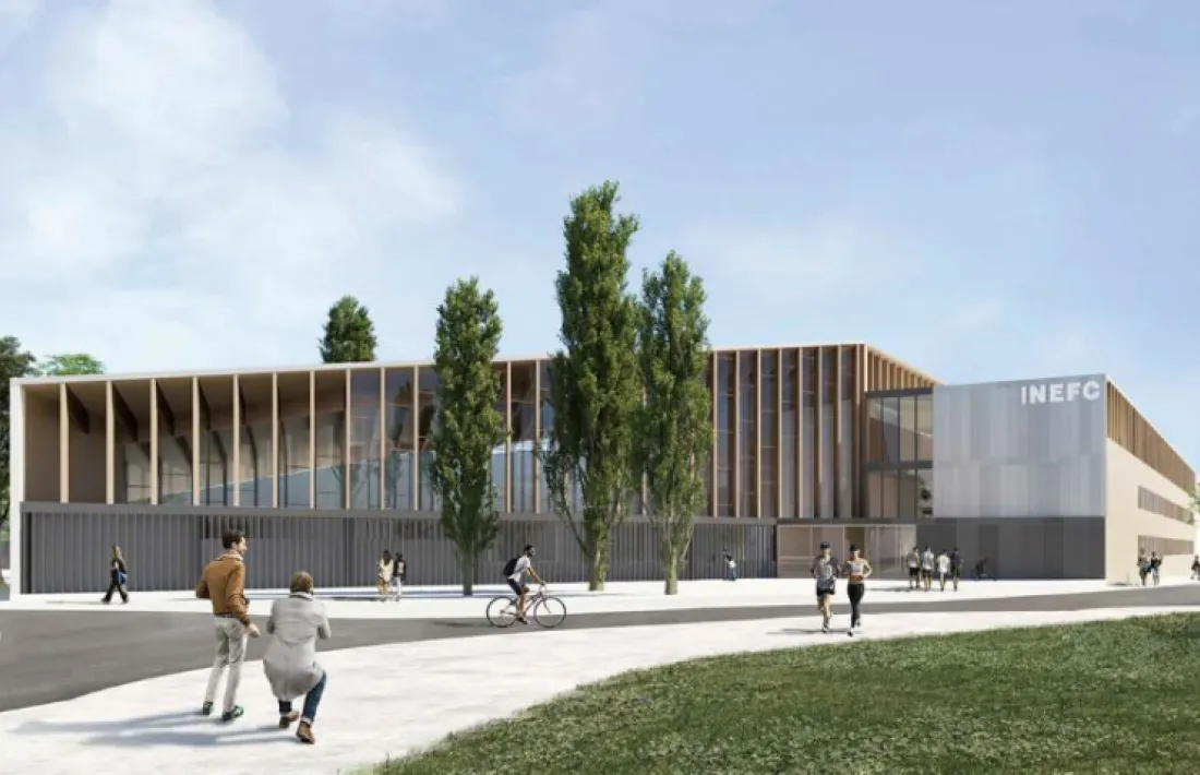 Maqueta del futur centre universitari. 