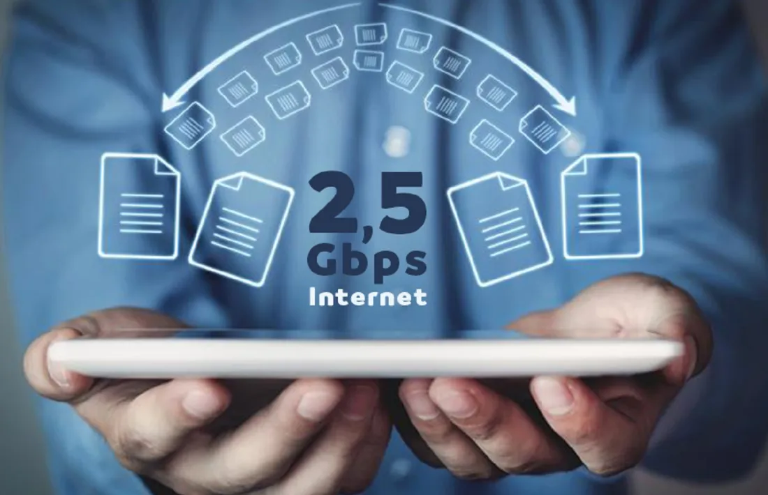Ara es disposarà de 2,5 Gbps. 