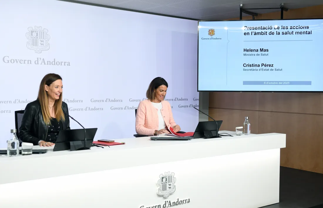 Helena Mas i Cristina Pérez han informat de les noves accions relacionades amb la salut mental.