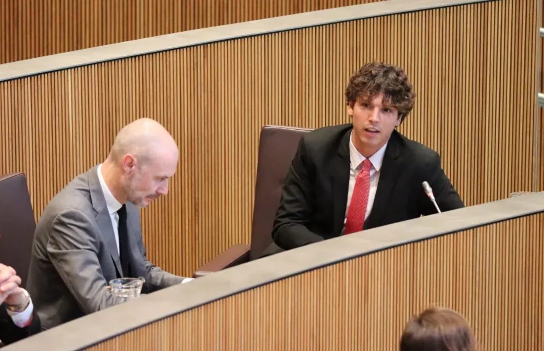 El conseller general de Concòrdia Pol Bartolomé intervenint al ple del Consell General.