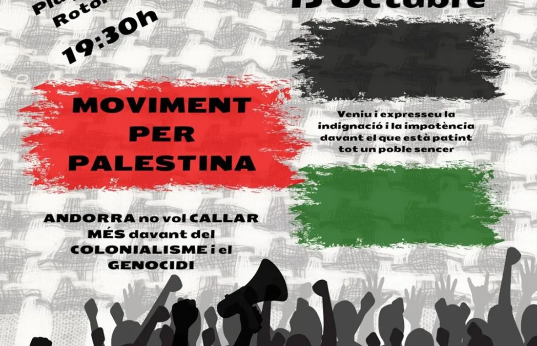 Cartell anunciant la concentració ciutadana.