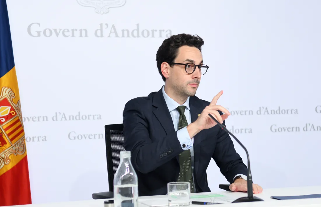 El ministre portaveu, Guillem Casal, en la compareixença d’aquesta tarda.