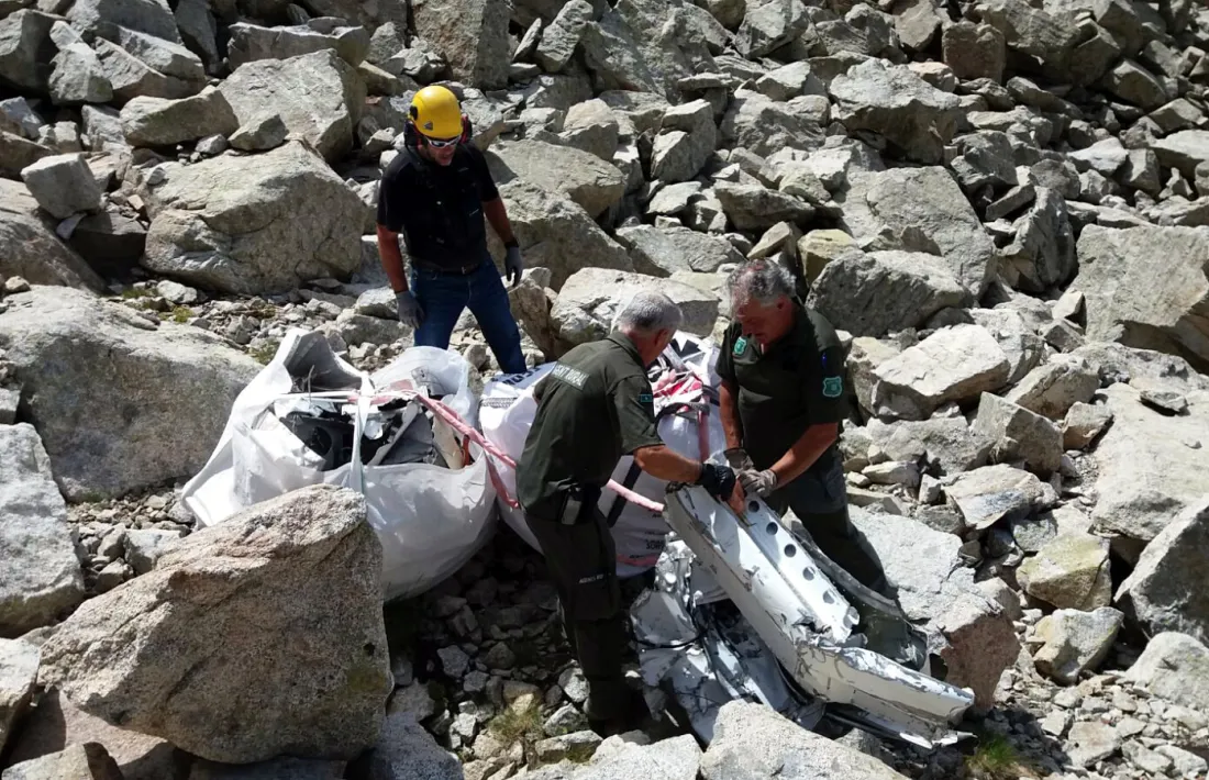 Retiren una avioneta estavellada a prop del parc d’Aigüestortes