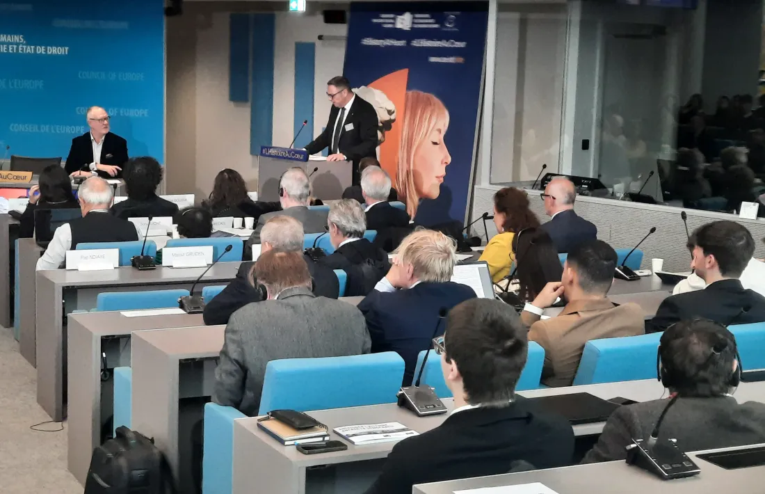 El secretari d’Estat d’Educació, Josep Anton Bardina, durant la 5a Conferència anual de l’Observatori de l’ensenyament de la història a Europa.