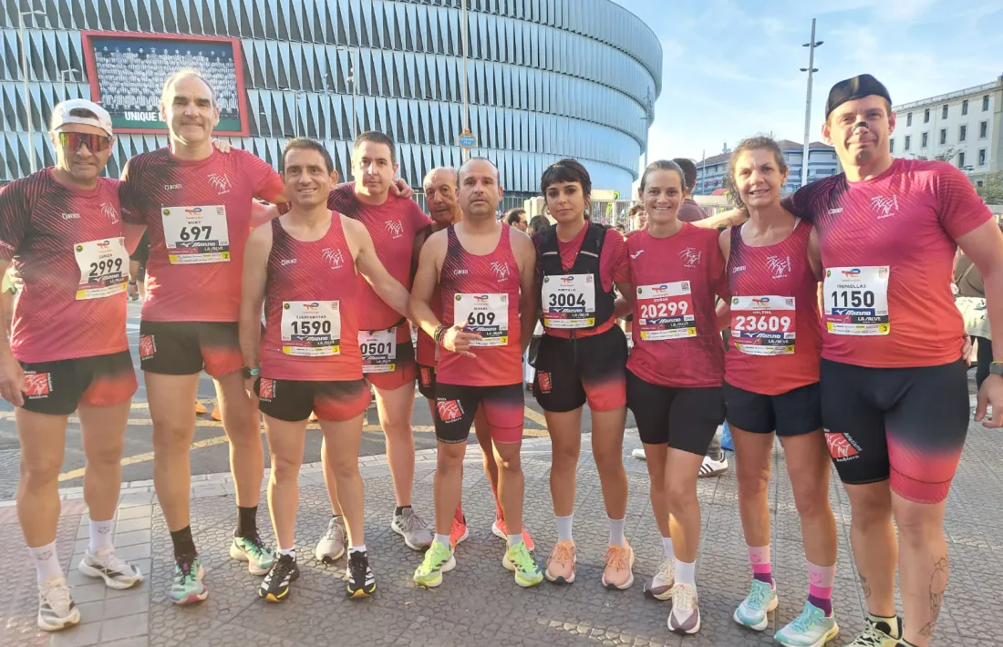 Membres dels Amics Atletisme Andorra, a Bilbao.