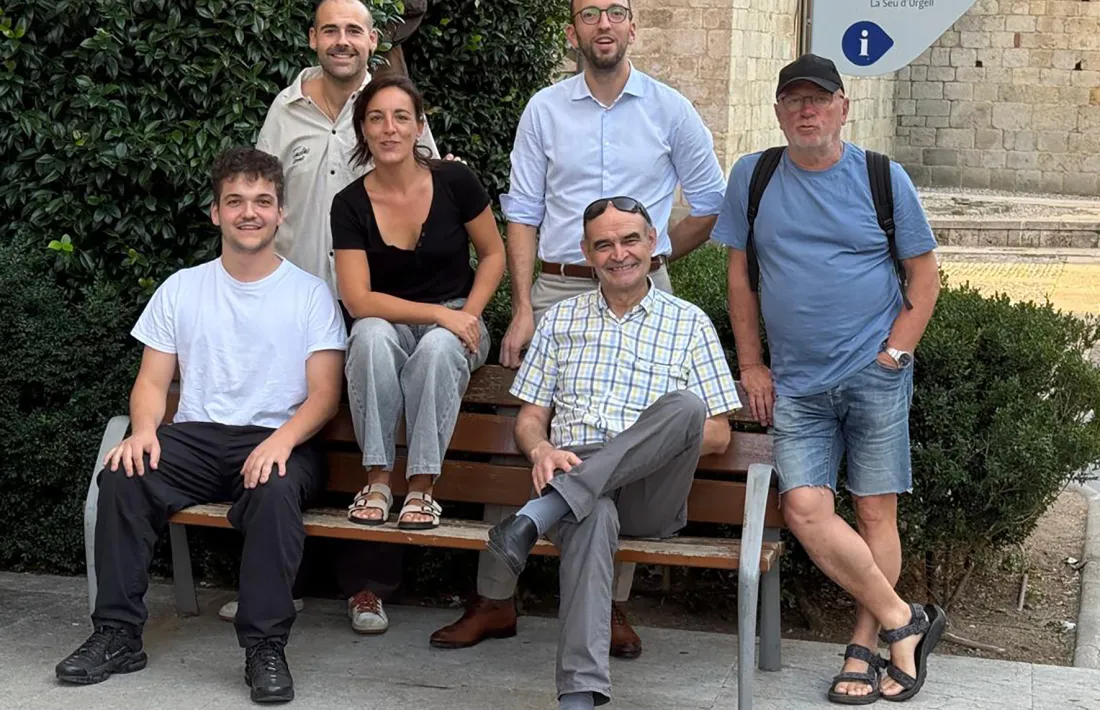 L'equip  responsable del muntatge. 