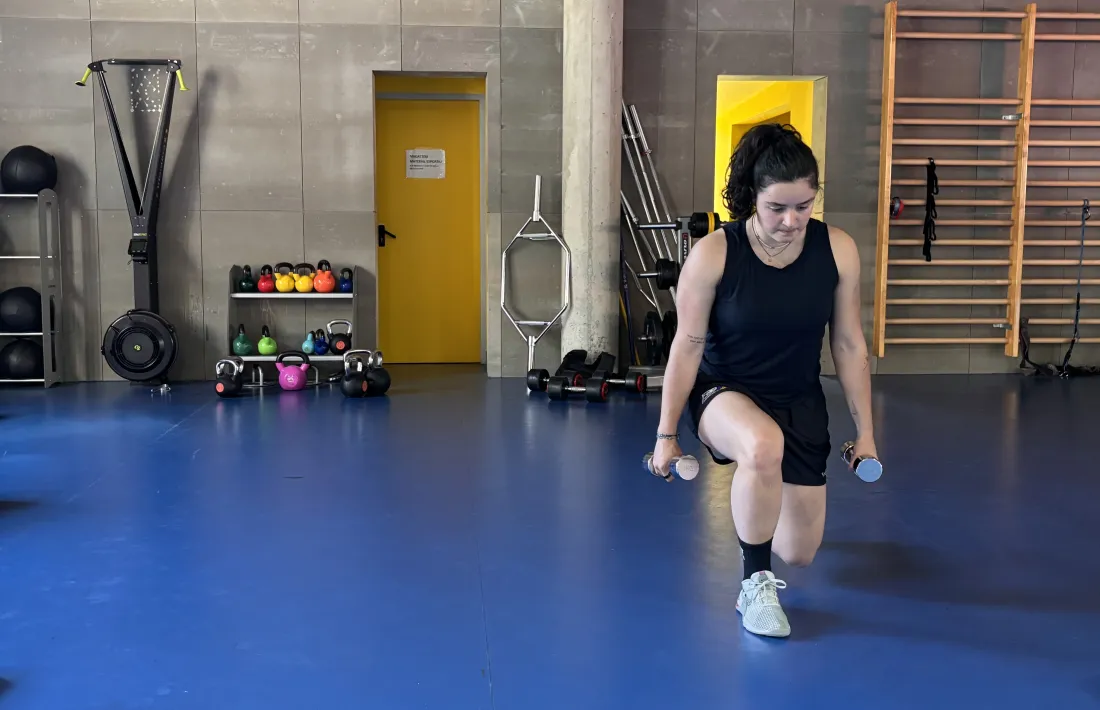 Jordina Caminal, al gimnàs del Centre de Tecnificació d'Ordino.