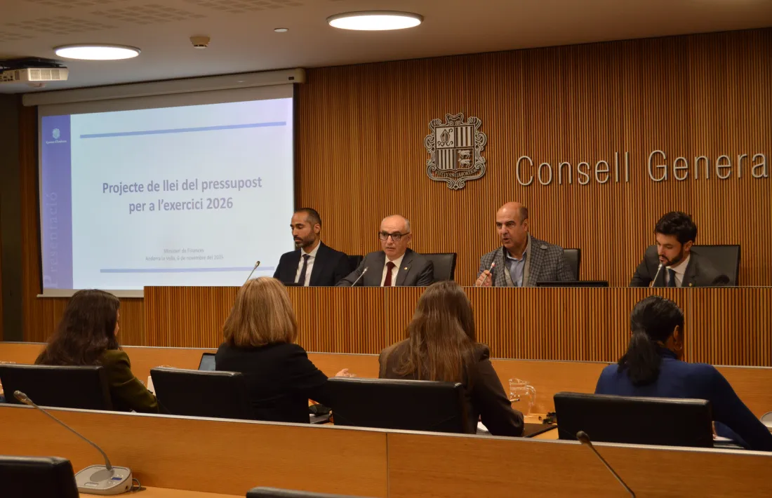 El ministre de Finances, Ramon Lladós, ha exposat els comptes del 2026 davant la comissió legislativa.