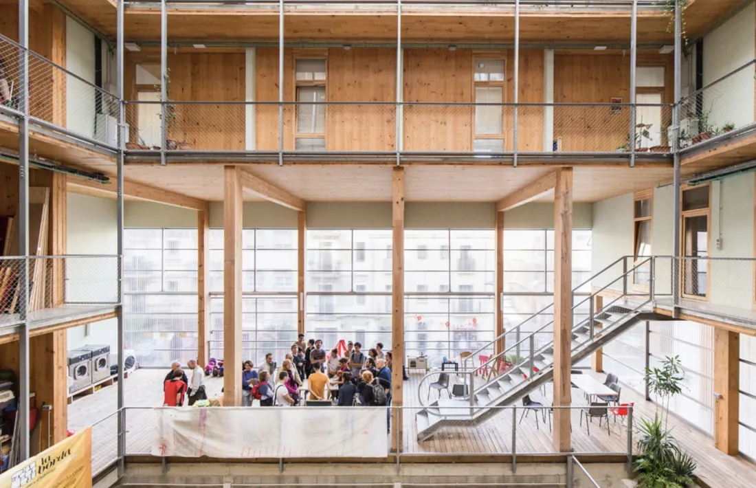 Una imatge del projecte La Borda, un habitatge copperatiu que va impulsar LaCol a Barclona.