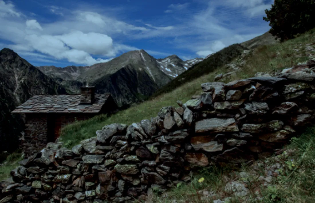 Mur de pedra seca a Percanela (Arinsal).