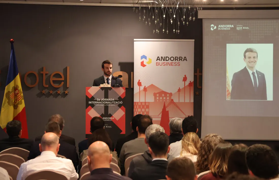 El secretari d’estat d’Empresa, Digitalització Econòmica i Innovació, Marc Saura, durant les jornades.