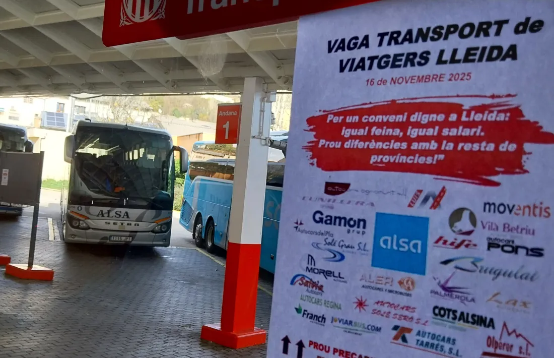      L’estació d’autobusos de la Seu d’Urgell, ahir al migdia. 