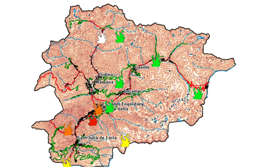El Govern activa el protocol per risc d'incendis extrem a la zona central del país